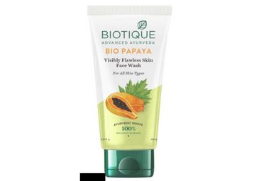Buy Biotique Bio Papaya Visibly Flawless Skin Face Wash For All Skin Types, 150ml