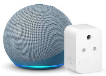 Echo Dot (4th Gen, Blue) bundle with Amazon Smart Plug
