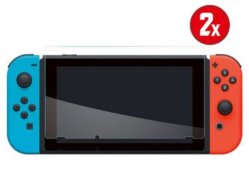 NiTHO SWITCH 2x TEMPERED SCREEN PROTECTOR 9H, Double Glass Protector for Nintendo Switch 6.2 Inch Display Twin Pack Anti Scratch
