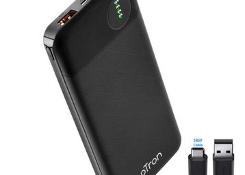 pTron Dynamo Pro 10000mAh 18W QC3.0 PD Power Bank, Made in India, Fast Charge, Type-C & Micro USB Input Ports