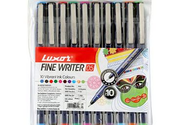 Luxor Finewriter Assorted color (Pack of 10 Pen)