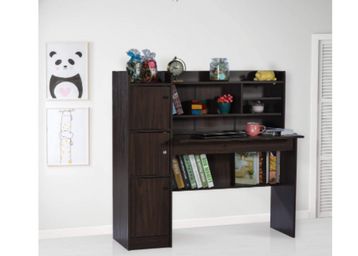 Buy Deckup Versa Engineered Wood Study Table and Office Desk (Walnut, Matte Finish)