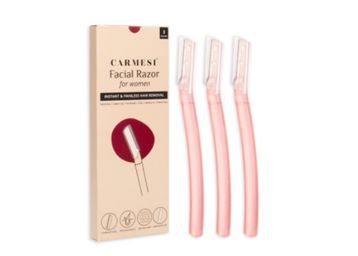 Buy Carmesi Facial Razor for Women - For Instant & Painless Hair Removal (Eyebrows, Upper Lip, Forehead, Peach Fuzz, Chin, Sideburns) - Pack of 3