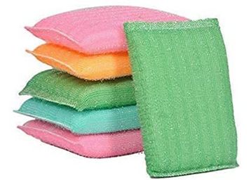 Multi Colour Foam Pad Sponge Scrubber (Set of 6)