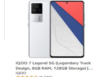 iQOO 7 Legend 5G (Legendary Track Design, 8GB RAM, 128GB Storage) | 3GB Extended RAM
