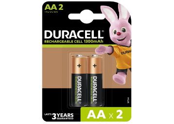 Buy Duracell Rechargeable AA 1300mAh Batteries, 2Pcs