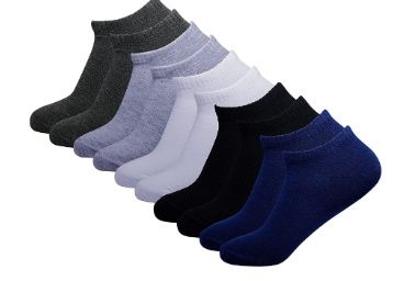 Flat 78% Off on Krijo Premium Cotton Ankle Socks (Pack of 5)