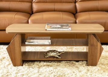 Flat 55% Off on Home Centre Helios Lotus Brown Engineered Wood Coffee Table
