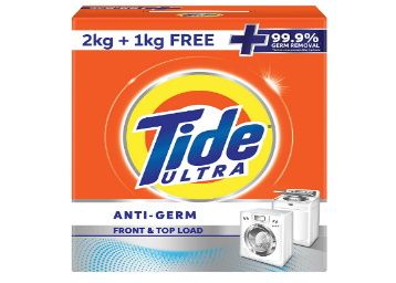 Flat 10% Off on Tide Ultra Anti-Germ Detergent Washing Powder 2kg+1kg FREE