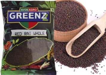 Avon Agro Greenzz Red Rai Whole Mustard Seeds, 100gm