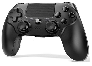 VOYEE Upgraded Controller Compatible with PS4, Wireless Gamepad with Precise Joystick/Rumble & Motion Control/Headphone Jack Compatible with Playstation 4 (Black)