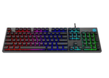 HP K500F Backlit Membrane Wired Gaming Keyboard with Mixed Color Lighting