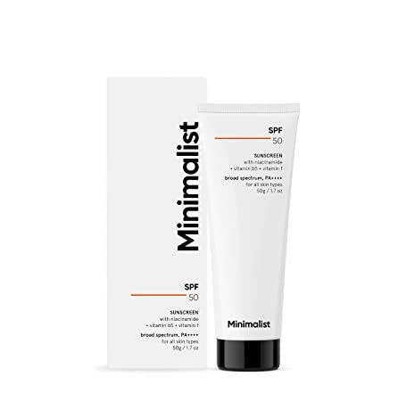 Minimalist Sunscreen SPF 50 PA ++++ With Multi Vitamins | 50 gm Cream