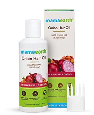 Mamaearth Onion Hair Oil for Hair Growth & Hair Fall Control with Redensyl 150ml