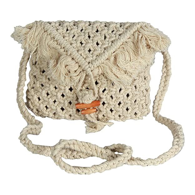 BBAMSO Handmade Macrame Sling Bags for Girls/Women