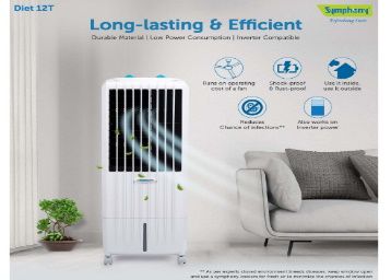 Symphony Diet 12T Personal Tower Air Cooler for Home with Honeycomb Pad