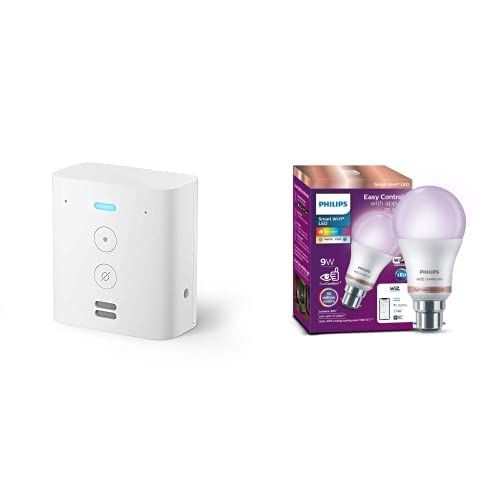 Echo Flex combo with Philips 9W LED smart color bulb