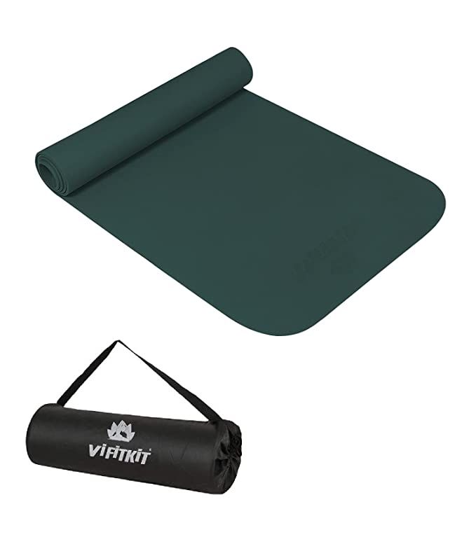 VIFITKIT Anti-Skid Yoga Mat with Carry Bag for Home Gym & Outdoor Workout for Men & Women