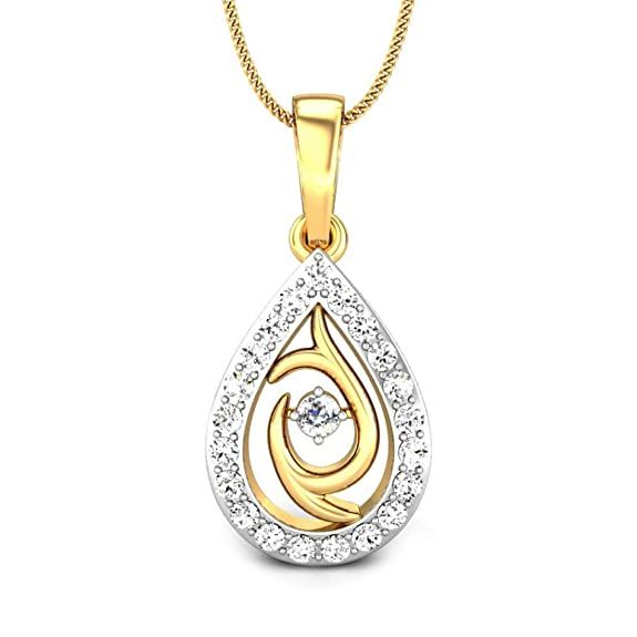 Candere By Kalyan Jewellers 18KT Gold and Diamond Pendant for Women