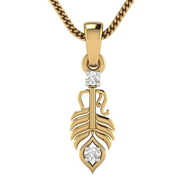 Avsar 18KT Yellow Gold and Diamond Pendant for Women