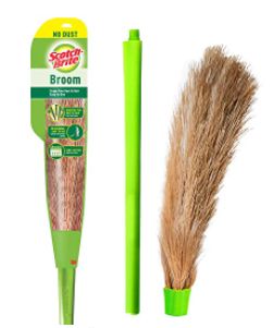 Scotch-Brite No-Dust Broom, Long handle, Easy floor cleaning (Multi-use)