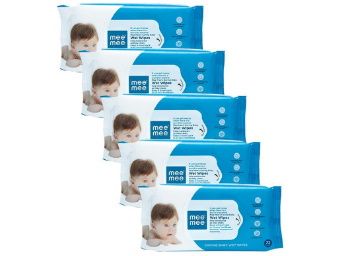 Mee Mee Baby Gentle Wet Wipes with Aloe Vera extracts |72 pcs| Pack of 5