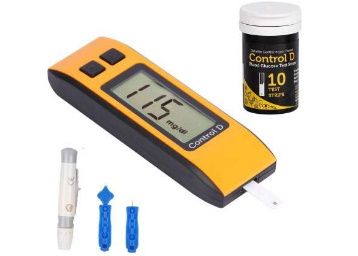 Best Price Control D Blood Glucose Monitor (Pack of 10 Strips, Orange)