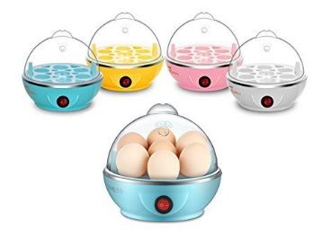 Dishan Plastic Electric Egg Boiler (15x14 cm, Multicolour)