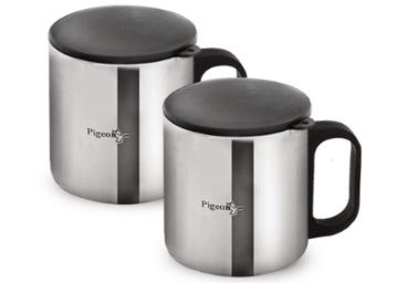 Most Bought Pigeon Coffee Cup Double (Silver)