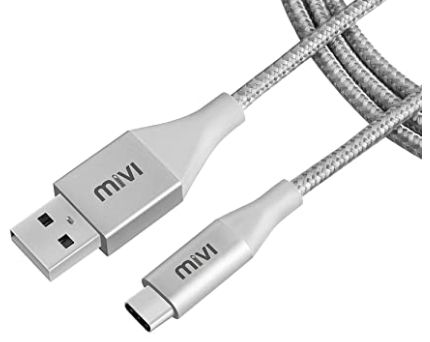 Mivi 6 Feet Type C Cable with Khali Tough Bullet Proof Material