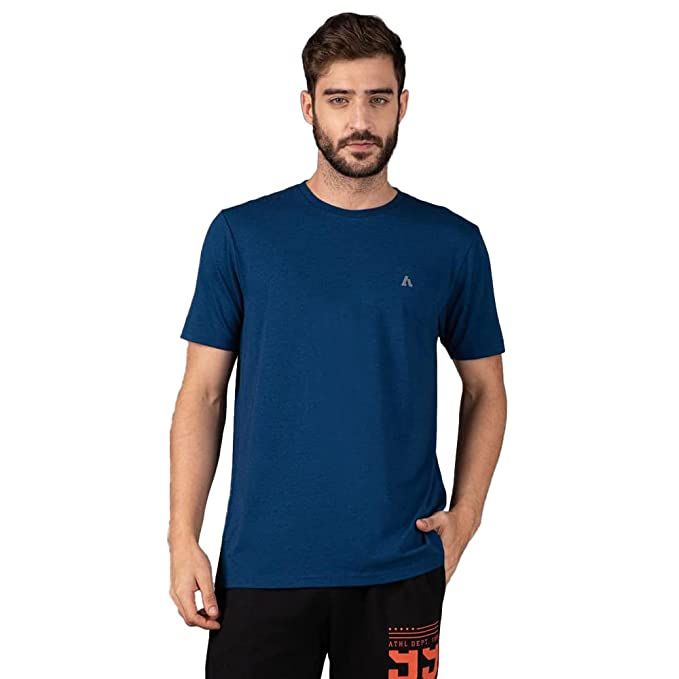 ALTLIFE by Shoppers Stop Solid Cotton Blend Regular Fit Mens Athleisure T-Shirt 
