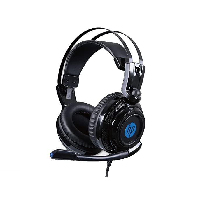 HP H200 Wired Gaming Over Ear Headphones with Mic/Compatible with PCs, Laptops