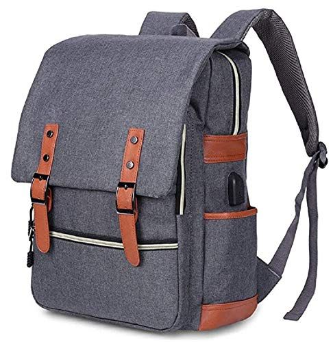 CONTACTS 15 inch Everyday Laptop Versatile Backpack with USB Charging Port | Multi functional Bagpack (Grey)