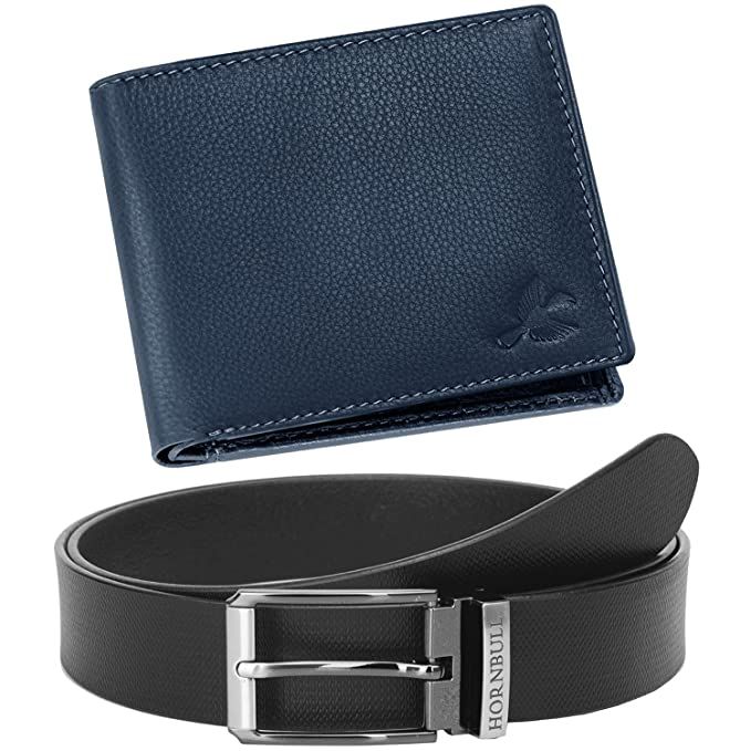 Hornbull Leather Wallet and Belt Combo | Leather Wallet for Men | Wallet for Men Leather Stylish |