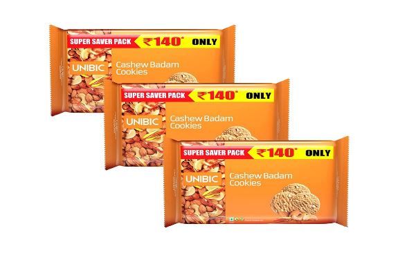 Unibic Cashew Badam Cookie - 500g (Pack of 3) at Rs.210