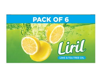 Liril Lemon & Tea Tree Natural Bathing Soap for Body 125 g X 6 At Rs.231
