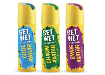 SET WET Deodorant Spray Perfume Cool, Charm & Swag Avatar for men, 150ml (Pack of 3) At Rs.282