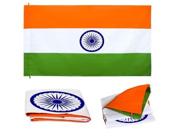 Premium Fabric Indian Flag (National Flag of India Size 20x30 inch)
