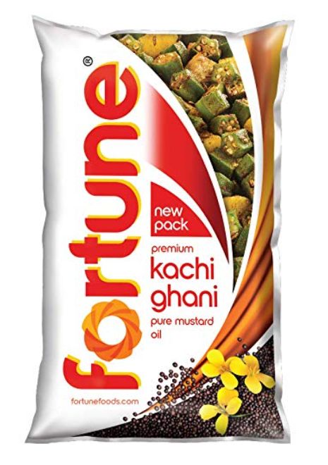 Fortune Premium Kachi Ghani Pure Mustard Oil, 1 tr Pouch