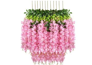 GT Gloptook Artificial Hanging Wisteria Flower Vine At Just Rs.369
