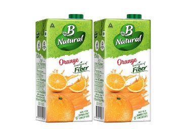 B Natural Orange+ Juice,1 litre Pack of 2 At Rs.195