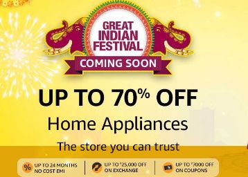 Home Appliances On Upto 70% Off 