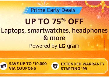 Upto 75% Off on Electronics + Bank Offers