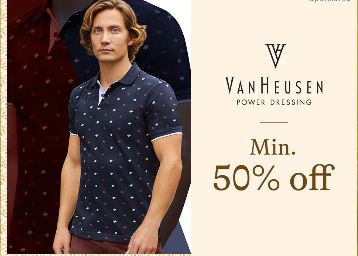 Van Heusen Clothes At Flat 50% Off + Bank Offer