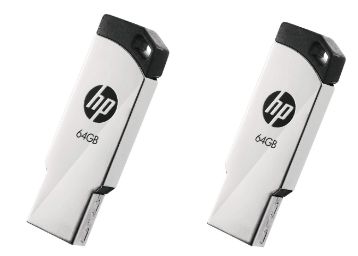 HP v236w USB 2.0 64GB Pen Drive, Metal At Rs.399