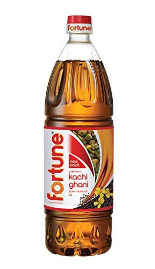 Fortune Premium Kachi Ghani Pure Mustard Oil, 1Litre PET Bottle