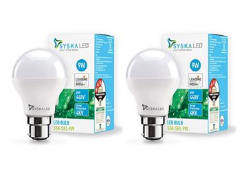 SYSKA B22D LED Bulb SSK-SRL - 9W, Pack of 2 at Just Rs.167 
