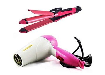 SMARORA Hair Straightener & Curler and Foldable Hairdryer at Just Rs.399