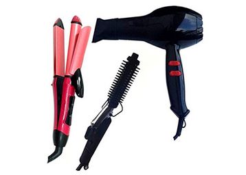 Nirvani Professional Hair Dryer, Hair Straightener and Hair Curler For Women at Just Rs.619