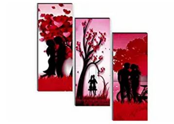 SAF Set of 3 Couple Valentine Day Self adesshive Painting at Just Rs.198